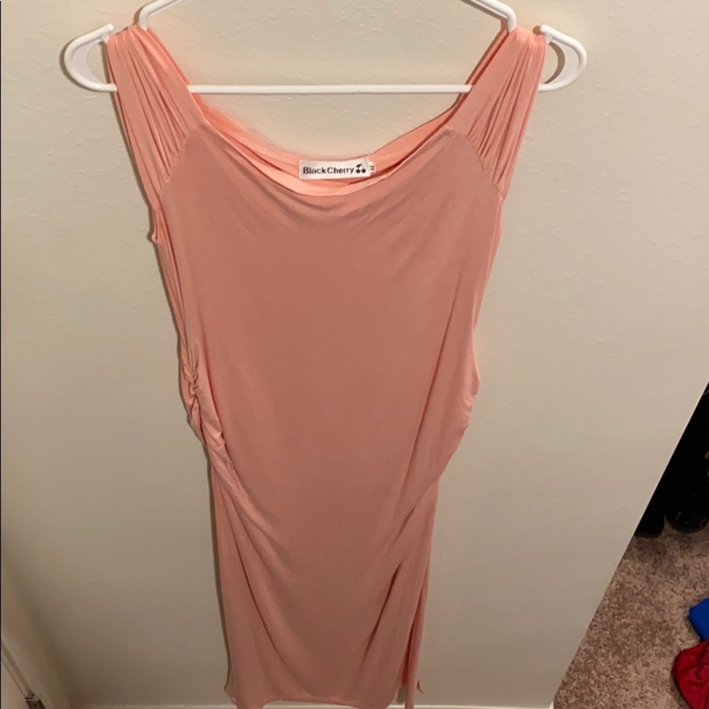 Fitted maternity dress (pink/coral, size m)